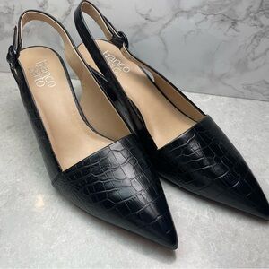 Franco Sarto Black Leather Heels